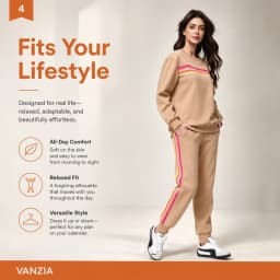Women Warm Two Piece Retro Striped Tracksuit Set Cozy Oversized Round Neck Top And Sweatpants Joggers With Two Deep Side Pockets Relaxed Loose Fit For Fall Weekend Trips And Daily Casual Comfort Wear