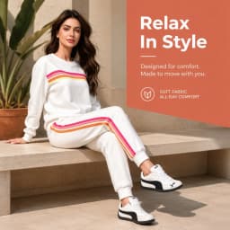 Women Warm Two Piece Retro Striped Tracksuit Set Cozy Oversized Round Neck Top And Sweatpants Joggers With Two Deep Side Pockets Relaxed Loose Fit For Fall Weekend Trips And Daily Casual Comfort Wear