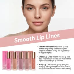 High Shine Finish Hydrating Plumping Lip Gloss Non Sticky Long Lasting Moisturizing Volumizing Smooths Lip Lines Lipgloss Women Daily Wear Makeup