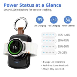 1800mAh Magnetic Wireless Portable Watch Type-C Fast Charger for Samsung Galaxy Watch 8/8 Classic/Ultra/6 Classic Fast Charging