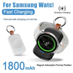 1800mAh Magnetic Wireless Portable Watch Type-C Fast Charger for Samsung Galaxy Watch 8/8 Classic/Ultra/6 Classic Fast Charging