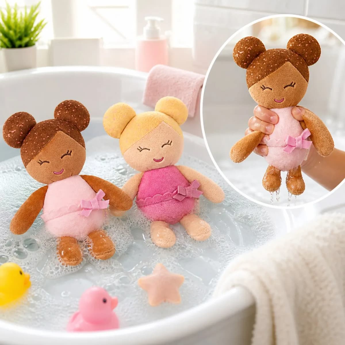 9" Baby Plush Bath Doll Assortment