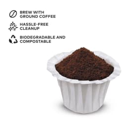 50PK White Paper Disposable Coffee Filters - Single Cup Use for Home Or Office