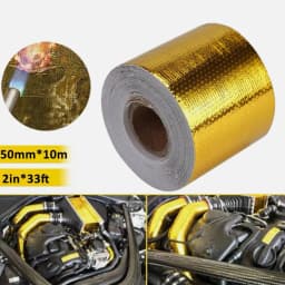 2 \"33Ft Car Intake System Reflective And Heat-Resistant Tape High-Temperature Isolation Protective Bandage
