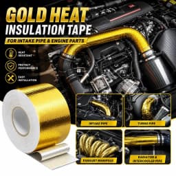 2 \"33Ft Car Intake System Reflective And Heat-Resistant Tape High-Temperature Isolation Protective Bandage