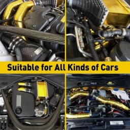 2 \"33Ft Car Intake System Reflective And Heat-Resistant Tape High-Temperature Isolation Protective Bandage