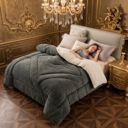Cut Pile Velvet Thick Quilt  Geometric Stripe Pattern  Machine Washable in 5 Sizes Single to King.