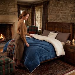 Cut Pile Velvet Thick Quilt  Geometric Stripe Pattern  Machine Washable in 5 Sizes Single to King.