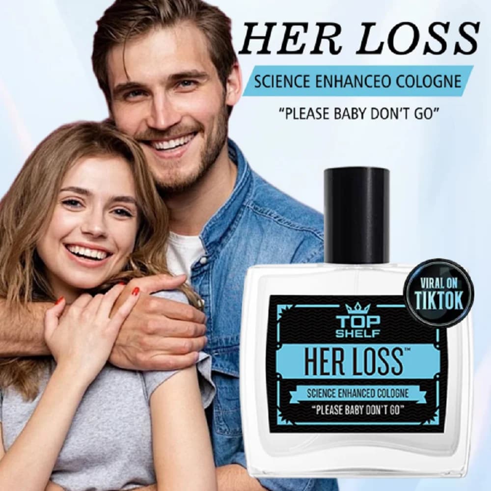 Novelty Her Loss Cologne for Men, 3.3 Fl Oz Spray Perfume, Casual Refreshing Scent, Perfect for Daily Use, Parties and Gifting for Him on Holiday Occasions