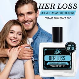 Novelty Her Loss Cologne for Men, 3.3 Fl Oz Spray Perfume, Casual Refreshing Scent, Perfect for Daily Use, Parties and Gifting for Him on Holiday Occasions