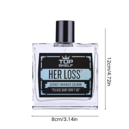 Novelty Her Loss Cologne for Men, 3.3 Fl Oz Spray Perfume, Casual Refreshing Scent, Perfect for Daily Use, Parties and Gifting for Him on Holiday Occasions