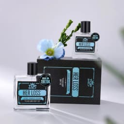 Novelty Her Loss Cologne for Men, 3.3 Fl Oz Spray Perfume, Casual Refreshing Scent, Perfect for Daily Use, Parties and Gifting for Him on Holiday Occasions