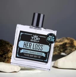 Novelty Her Loss Cologne for Men, 3.3 Fl Oz Spray Perfume, Casual Refreshing Scent, Perfect for Daily Use, Parties and Gifting for Him on Holiday Occasions
