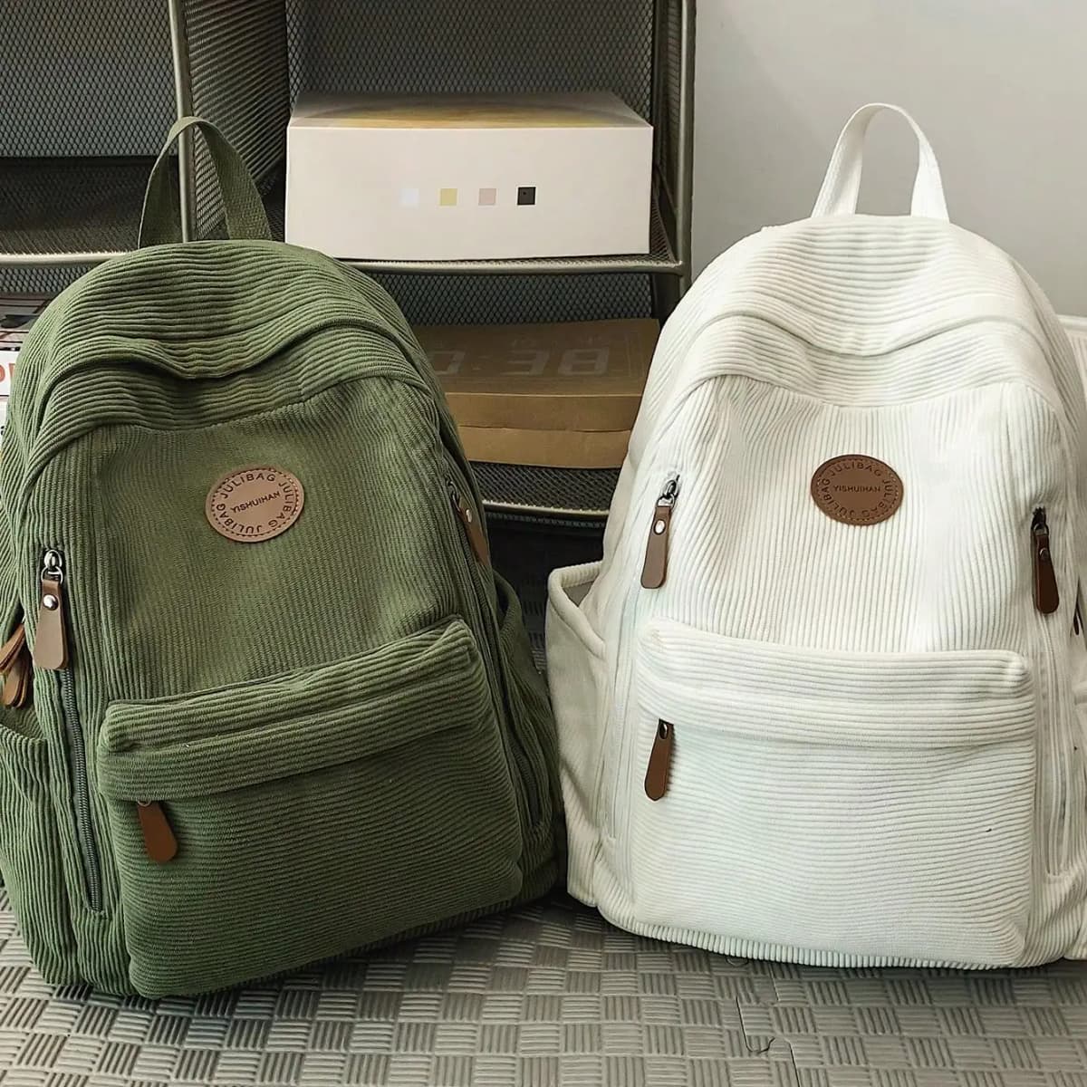 Small Corduroy Backpack For College, Lightweight Casual Backpack For High School, And University, Fits 14 Inch Laptop, Travel Bag School Bag School Bags University Bag Large Capacity Bag sg25072251840550004