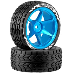 RED SPIDER 4Pcs 65mm 1/10 RC On‑Road Car Tires Metal Alloy Wheel Rims RC Touring Car Rubber Tyre Set for Traxxas HSP HPI Wltoys 1/10 RC On Road Car Upgrade Replacement Parts
