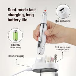 Cloud Prime Upgraded Electric Nail Drill Cordless 12 Drill Bits Fast Charging Salon Grade Portable Manicure Pedicure Efficient Tool For Christmas And New Year Gifts