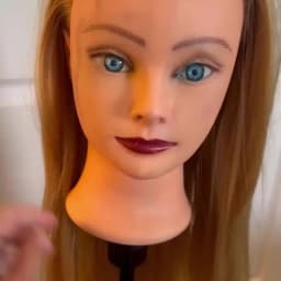 Mannequin Head 26-28" Synthetic Blonde Hair for Hairdresser Traininghead Hairdressing Training Model Manikin Cosmetology Doll Head Hair Styling Cutting Braiding with Clamp