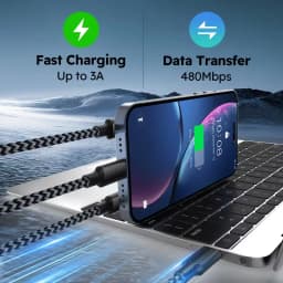 6PCS/8PCS 3 In 1 Fast Charging Cable USB C Cable 1.2M/4FT Nylon Braided Type C Charging With Type-C, Micro USB, IP Port For IPhone Samsung Huawei Xiaomi Multi Port Multiple Charging Wire