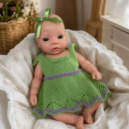 10 Inch Full Body Silicone Reborn Baby Doll Meadow Bald Realistic Lifelike Newborn Doll Collectible Toy Gift(TT)