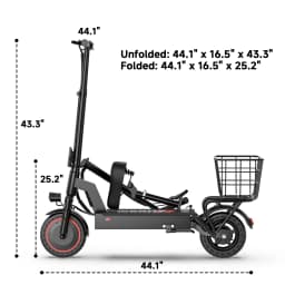 2026 New 10inch Electric Bicycle 500W Powerful Motor 7.8AH Battery 22Miles Max Range 22MPH Max Speed Dua Shock Absorption Foldable Adult Ebike with Seat and Basket for Commuting
