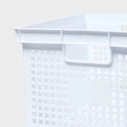 30.6 Qt White Plastic Storage Crate, Large Utility Organizer Bin with Handles, Foldable Storage Container for Home, Office, Garage and Shelves