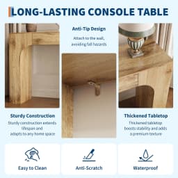 47 Inch Farmhouse Console Table With Drawer, Narrow Entryway Sofa Table For Behind Couch, Hallway Foyer Living Room TV Stand