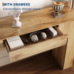 47 Inch Farmhouse Console Table With Drawer, Narrow Entryway Sofa Table For Behind Couch, Hallway Foyer Living Room TV Stand