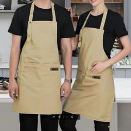 Kitchen Apron Unisex Cotton Canvas Adjustable Neck Waist Ties, Chef Cooking Baking Waiter Apron for Men Women, 2025 Best Seller
