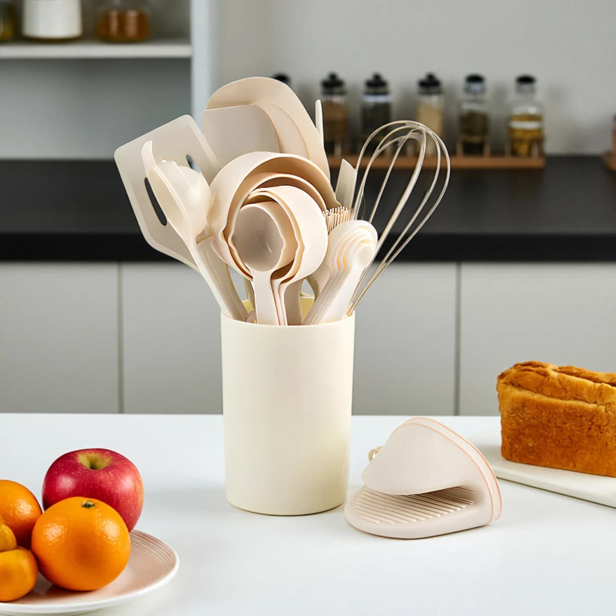 30+1 Pcs Silicone Kitchen Utensils Set with Storage, Heat Resistant Non-Stick Baking Tools
