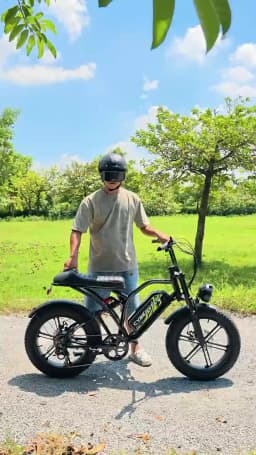 Cybervelo 1000W Electric Bike for Adults 20" Fat Tire All-Terrain E-Bike 48V 20AH/30AH Removable Battery 30MPH Electric Dirt Bike EK11