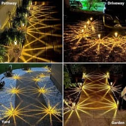 4pcs Outdoor Solar Stainless Steel Tube Garden Light, IP44 Waterproof, Compact And Practical, Diamond Pattern Solar Crystal Light Holder, Suitable For Garden, Lane, Garden Lighting Decoration (Warm Light/White Light)