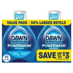 Dish Soap Spray Refill Fresh Scent 16 oz Grease Cleaning Suds for Everyday Kitchen Dishes No Soak Needed