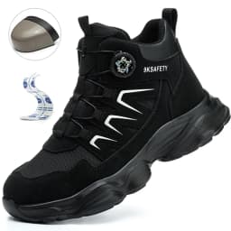 Lightweight Comfortable Steel Toe Sneakers for Women Men Full Sizes Impact Resistant Work Shoes All Seasons Industrial Safety Shoes Wear Resistant Durable Construction Footwear Perfect for Long Work Days Great Labor Day Gift