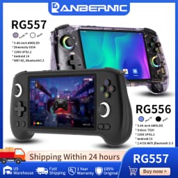 Anbernic RG557 / RG556 Retro Handheld Game Console 5.48-inch AMOLED Screen Android 5500mAh Hall Triggers Video Game Player Supports 1080p Display Port Output WiFi Bluetooth Streaming