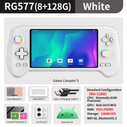 Anbernic RG557 / RG556 Retro Handheld Game Console 5.48-inch AMOLED Screen Android 5500mAh Hall Triggers Video Game Player Supports 1080p Display Port Output WiFi Bluetooth Streaming
