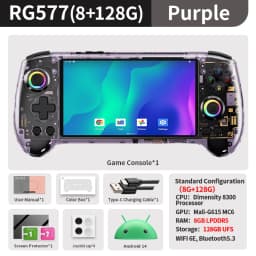 Anbernic RG557 / RG556 Retro Handheld Game Console 5.48-inch AMOLED Screen Android 5500mAh Hall Triggers Video Game Player Supports 1080p Display Port Output WiFi Bluetooth Streaming