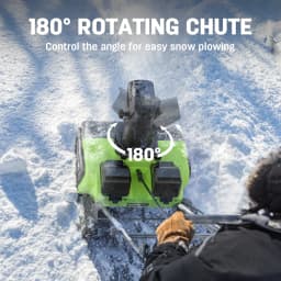 Deli 2x21V Cordless Snow Blower 20 Inch Brushless Snow Thrower with 2 Batteries and Charger for Lawn Patio