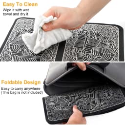 EMS Foot Massager Mat TENS & PMS Foot Stimulator – Electric Muscle Stimulator, Adjustable Intensity, Lightweight Design for Home, Travel, and Office Use, Rechargeable Leg Reshaping Muscle Pain Relax Massage Mat W-6 Modes 9 Intensity Levels