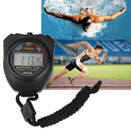 2PCS SET Digital Stopwatch Sports Counter Chronograph Date Timer Odometer Watch,Handheld sports stopwatch, waterproof digital display, chronograph, counting timer, fitness timer