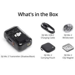Refurbished Used DJI Mic 2 Transmitter Wireless Bluetooth Microphone with Intelligent Noise Cancelling 14-Hour Internal Recording 6-Hour Battery Magnetic Attachment for Vlogs