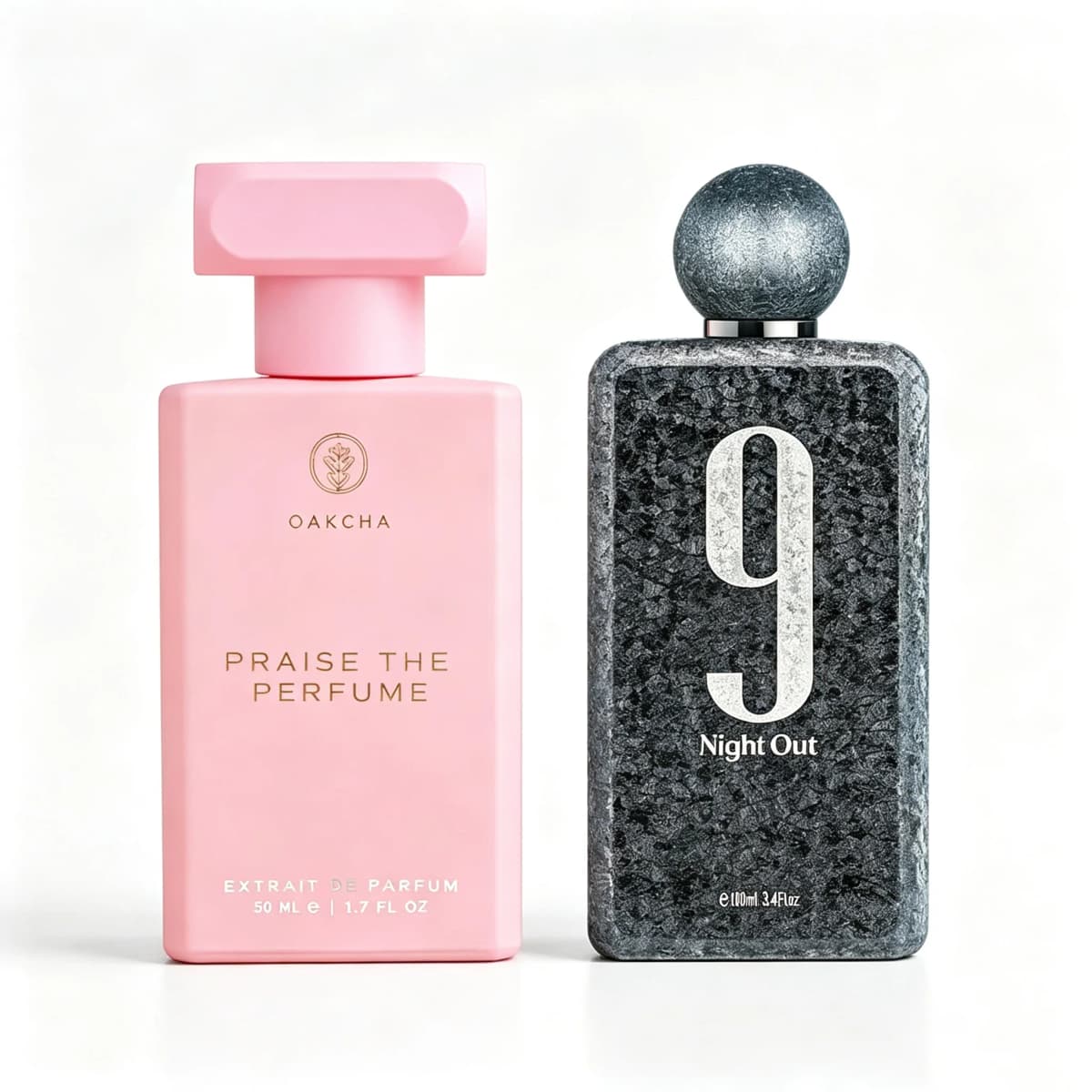 2PCS 9 PM Night Out & Oakcha Praise The Perfume Extrait De Parfum Gift Set, Unisex Long‑Lasting Luxury Gourmand Oriental Fragrance Collection