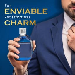 Men Dumont Nitro Blue Pour Homme Eau De Parfum 100ml, Premium Blue Leather Wrapped Bottle, Long‑Lasting Fresh Woody Aquatic Scent For Daily Wear & Gifting