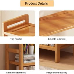 LOVEWE 4-Tier Bamboo Storage Shelf, Multifunctional Organizer Rack For Kitchen, Bathroom & Living Room, Durable Space-Saving Unit/sh260311163638432022411