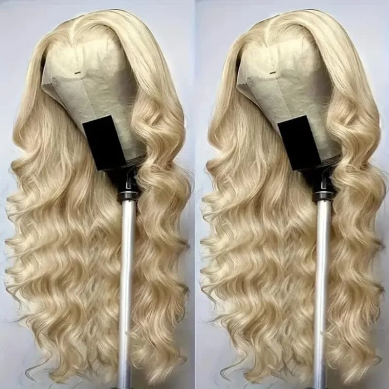 613 Blonde Deep Wave Human Hair Lace Front Wigs 200 & 250 Density 13x4 13x6 HD Lace Frontal Wigs Pre Plucked Natural Hairline Brazilian Remy Human Hair Ponytail Compatible Lace Wigs Ready To Wear Fashion Hairstyle For Women Party Work Daily Styling