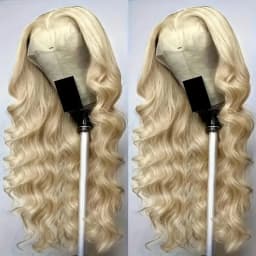 613 Blonde Deep Wave Human Hair Lace Front Wigs 200 & 250 Density 13x4 13x6 HD Lace Frontal Wigs Pre Plucked Natural Hairline Brazilian Remy Human Hair Ponytail Compatible Lace Wigs Ready To Wear Fashion Hairstyle For Women Party Work Daily Styling