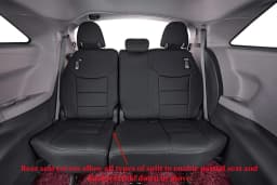 Coverdream Sienna Custom Fit Car Seat Covers for Toyota Sienna 2021-2026 LE XLE 8 Seats 2nd Row 4/2/4 Split & 2021-2026 XLE/XSE/Limited/Platinum 7 Seat 2nd Row Captain Seats Waterproof Full Set Seat Protector Seat Covers