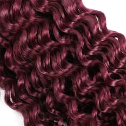 For Boho Braids 99J Burgundy Human Hair Deep Wave Human Braiding Hair 2 3 4 PCS Colored Bulk For Braiding No Weft Curly Human Hair Extensions