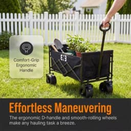 860/450/330/220LBS Heavy Duty All Terrain Folding Wagon Cart with 800D Oxford Fabric Removable Canopy, Adjustable Handle, 360 Degree Swivel Wheels, Large Capacity Collapsible Utility Cart for Shopping Camping Beach Garden Sports, No Assembly Required