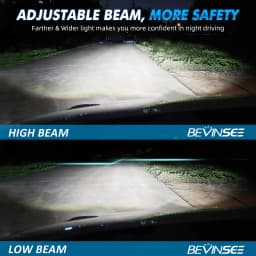 BEVINSEE H7 H4 H11 9005/HB3 9006/HB4 9012/HIR2 LED Light Bulbs 28000LM 150W Super Bright 6000K Canbus Ready Plug-N-Play Turbofan