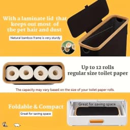 Toilet Paper Basket, Toilet Paper Organizer - The Ultimate Bathroom Storage With A Lid, Large Capacity Toilet Paper Holder That Can Hold 9 Rolls, Bathroom Toilet Paper Storage Cabinet, Toilet Paper Storage Container( Including Solid Air Fresheners)